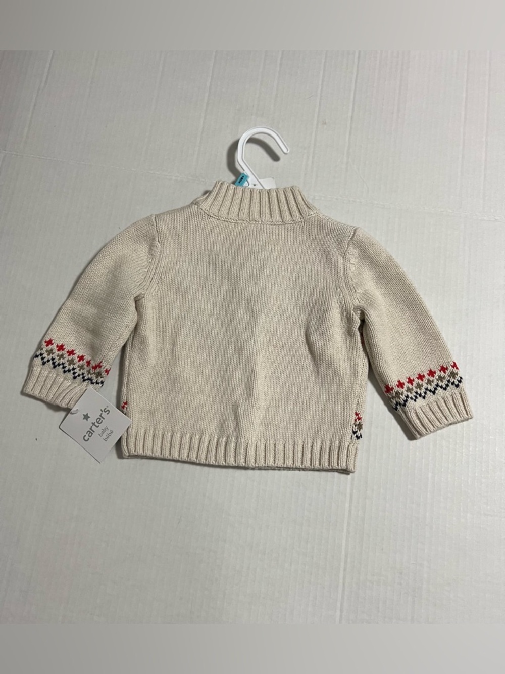 🆕CARTER’S - 6M - NWT - 2PCS - INFANT BOYS CARDIGAN SWEATER & HAT LOT - Picture 6 of 10